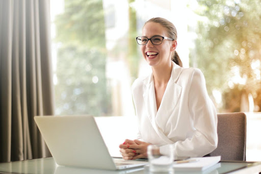 A smiling professional woman