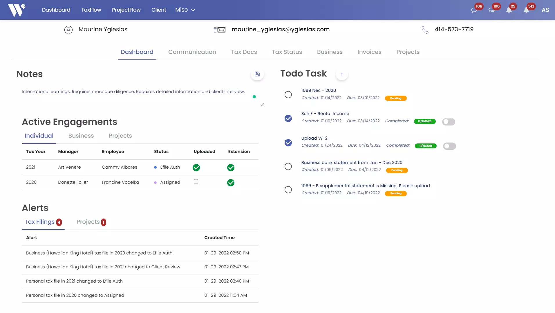 Unified Client Dashboard to manage Client with consistency